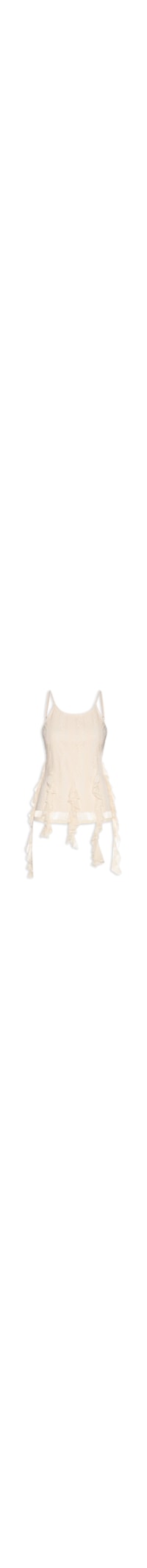 Blusa Feminina de Renda com Babados - Bege