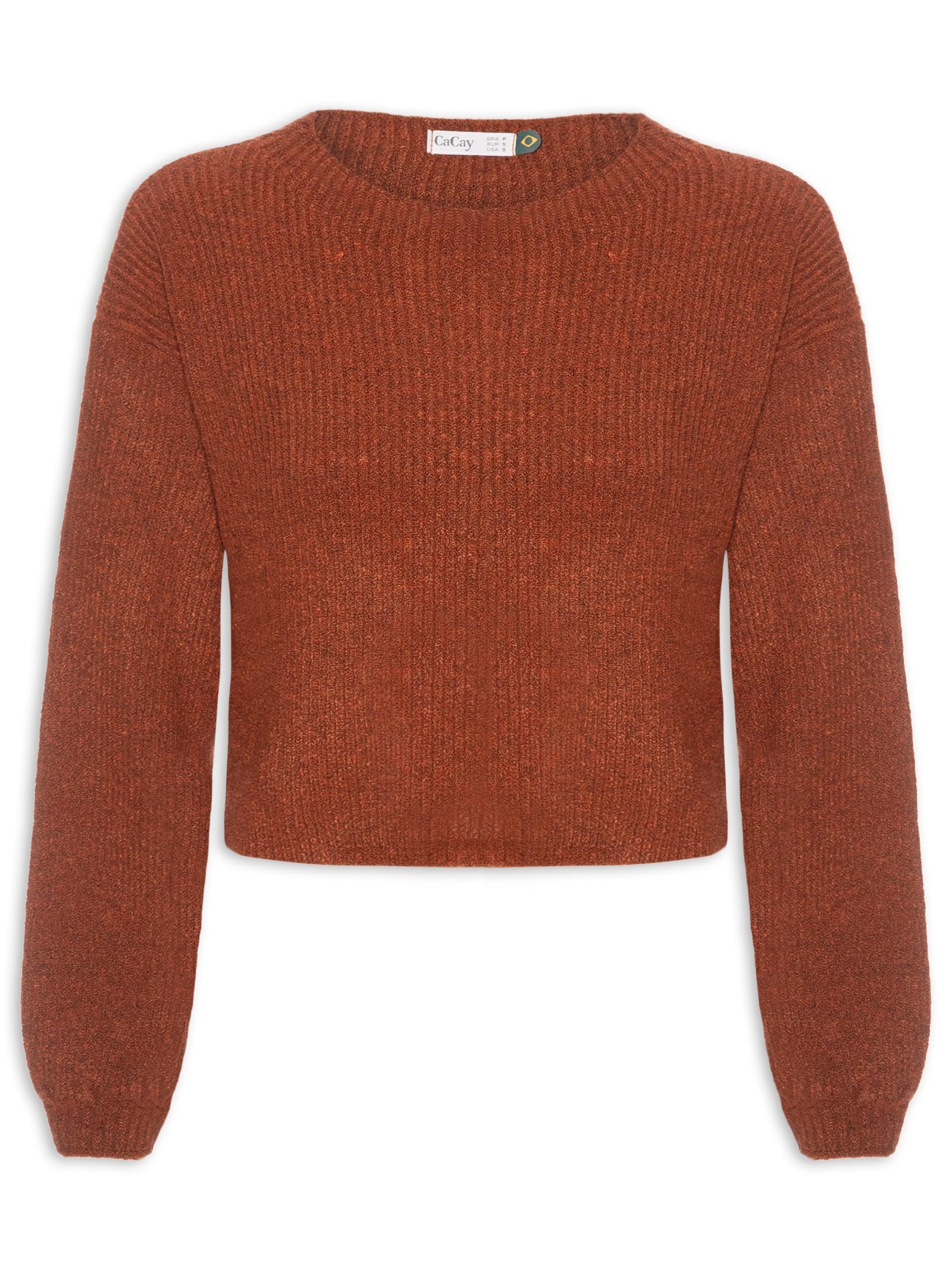 Blusa Feminina de Tricô Manga Longa Bege Cacay