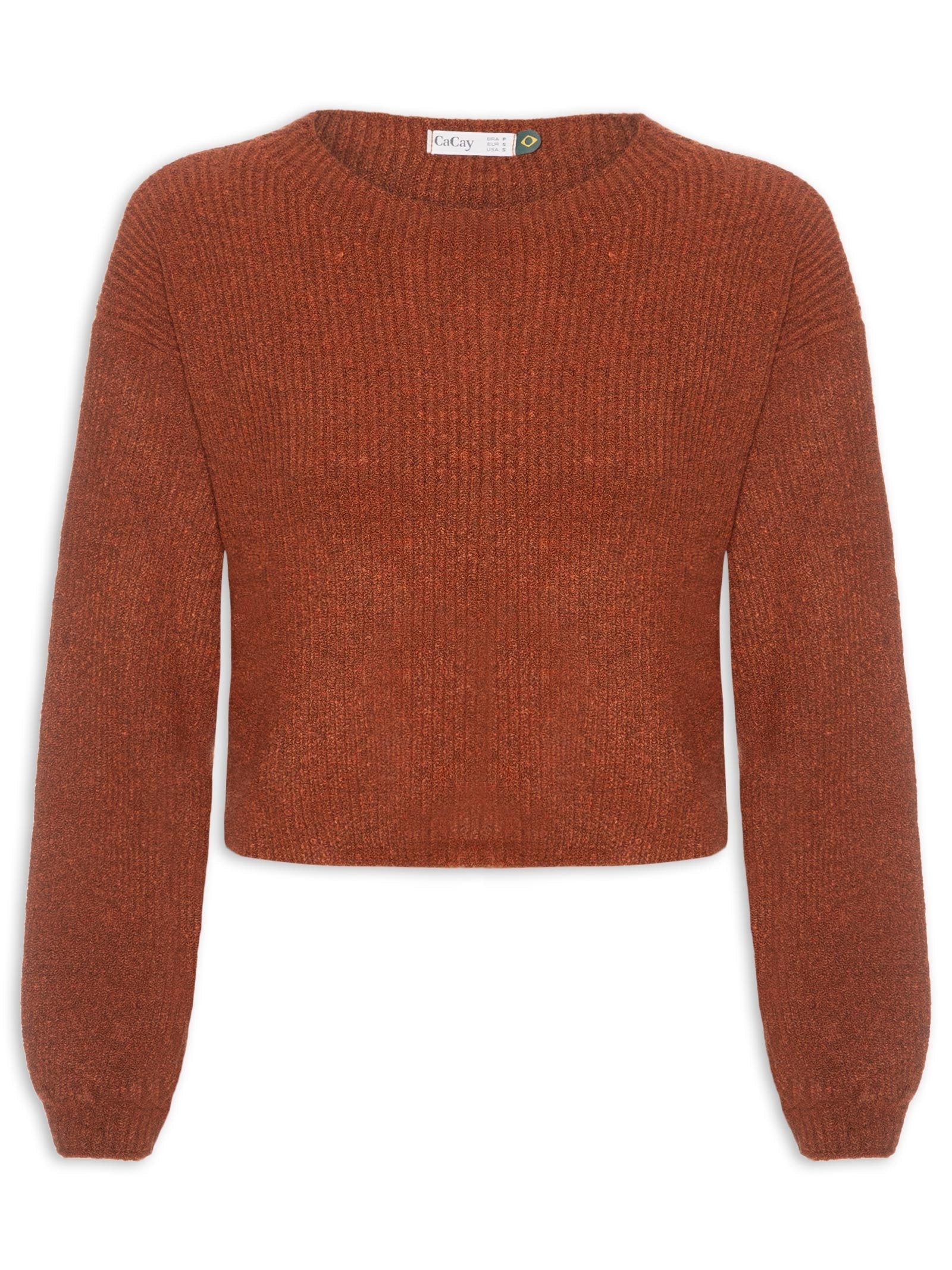 Blusa Feminina de Tricô Manga Longa Bege Cacay