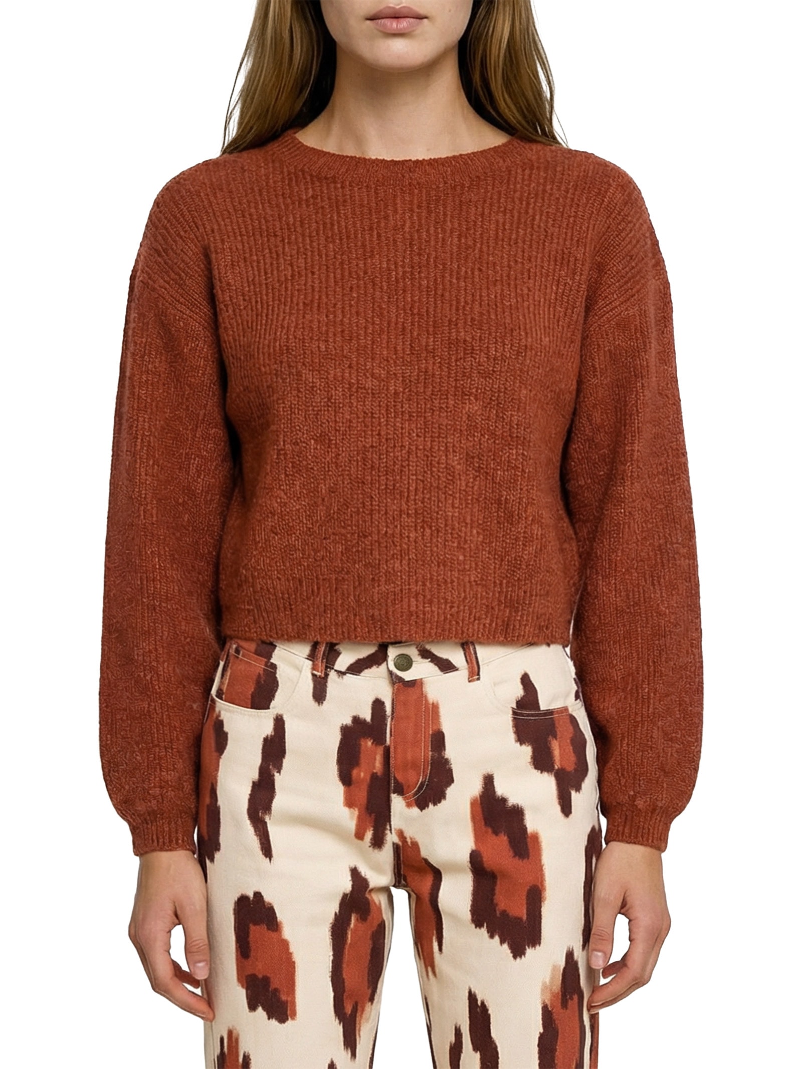 Blusa Feminina de Tricô Manga Longa Bege Cacay