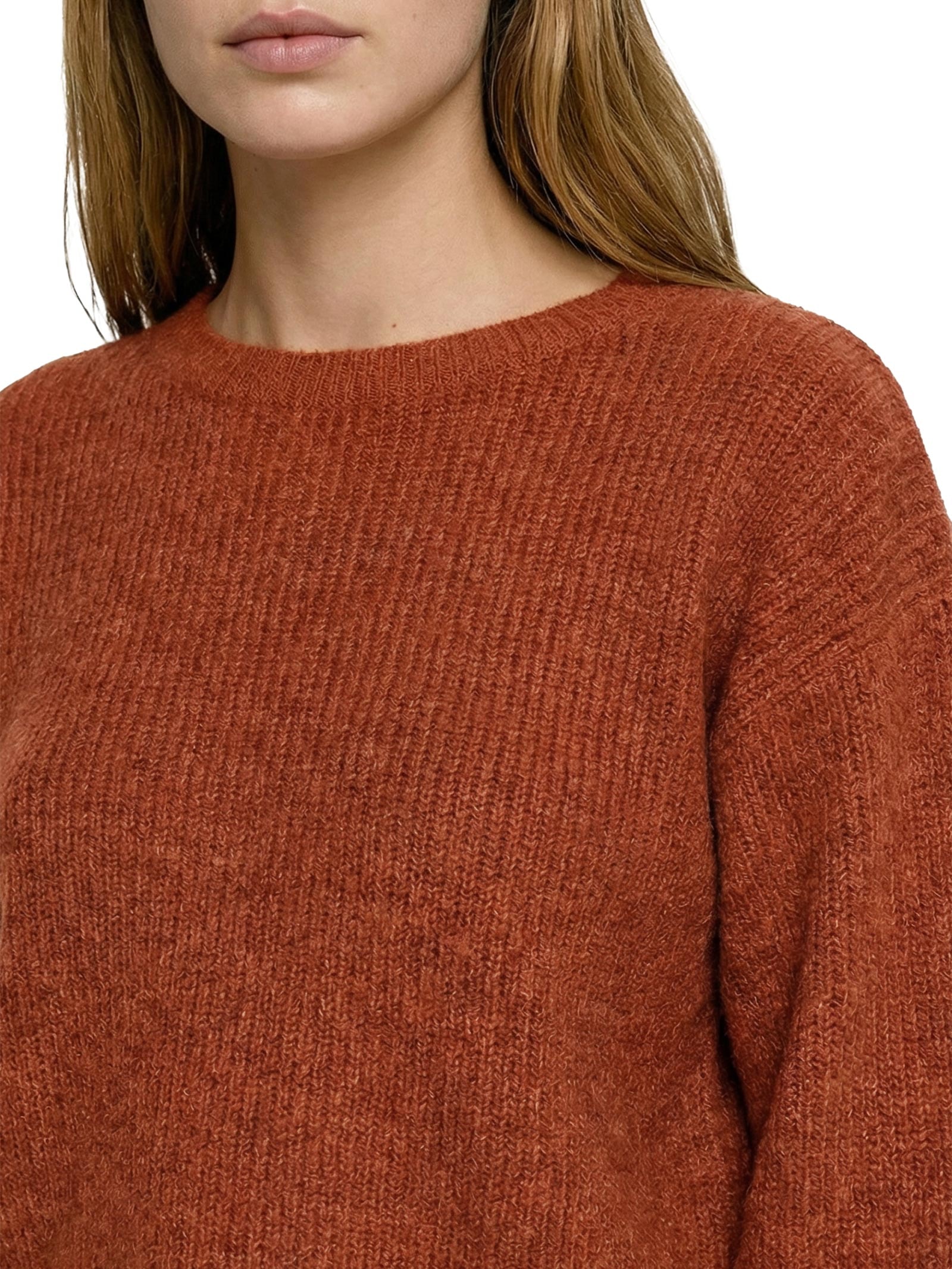 Blusa Feminina de Tricô Manga Longa Bege Cacay