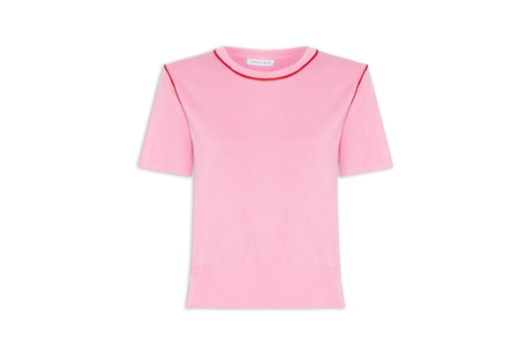 Blusa Feminina De Tricot Bicolor - Rosa