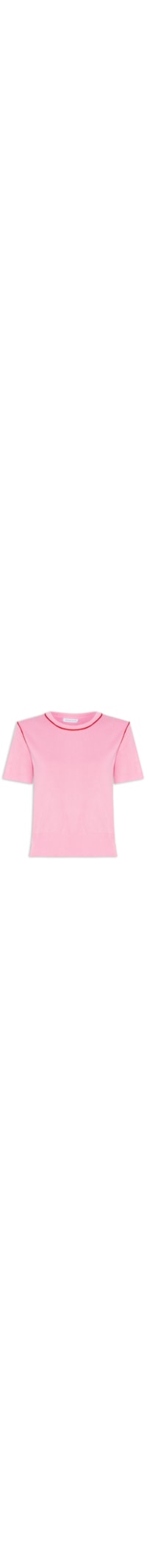 Blusa Feminina De Tricot Bicolor - Rosa