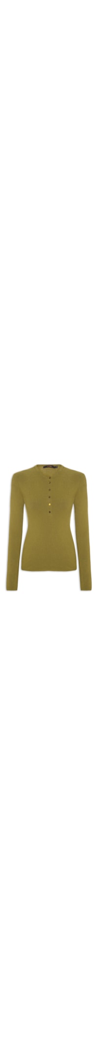 Blusa Feminina De Tricot Botões Portuguesa Color - Verde