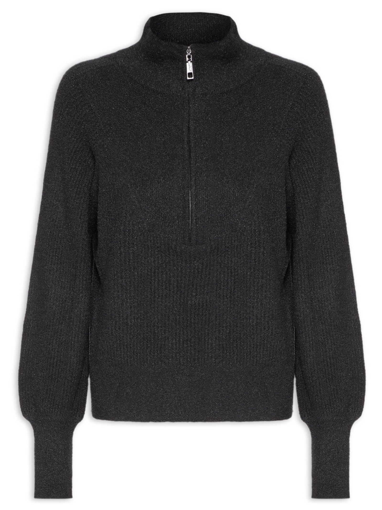 Animale Jeans - Blusa Feminina de Tricot Felpudo - Cinza
