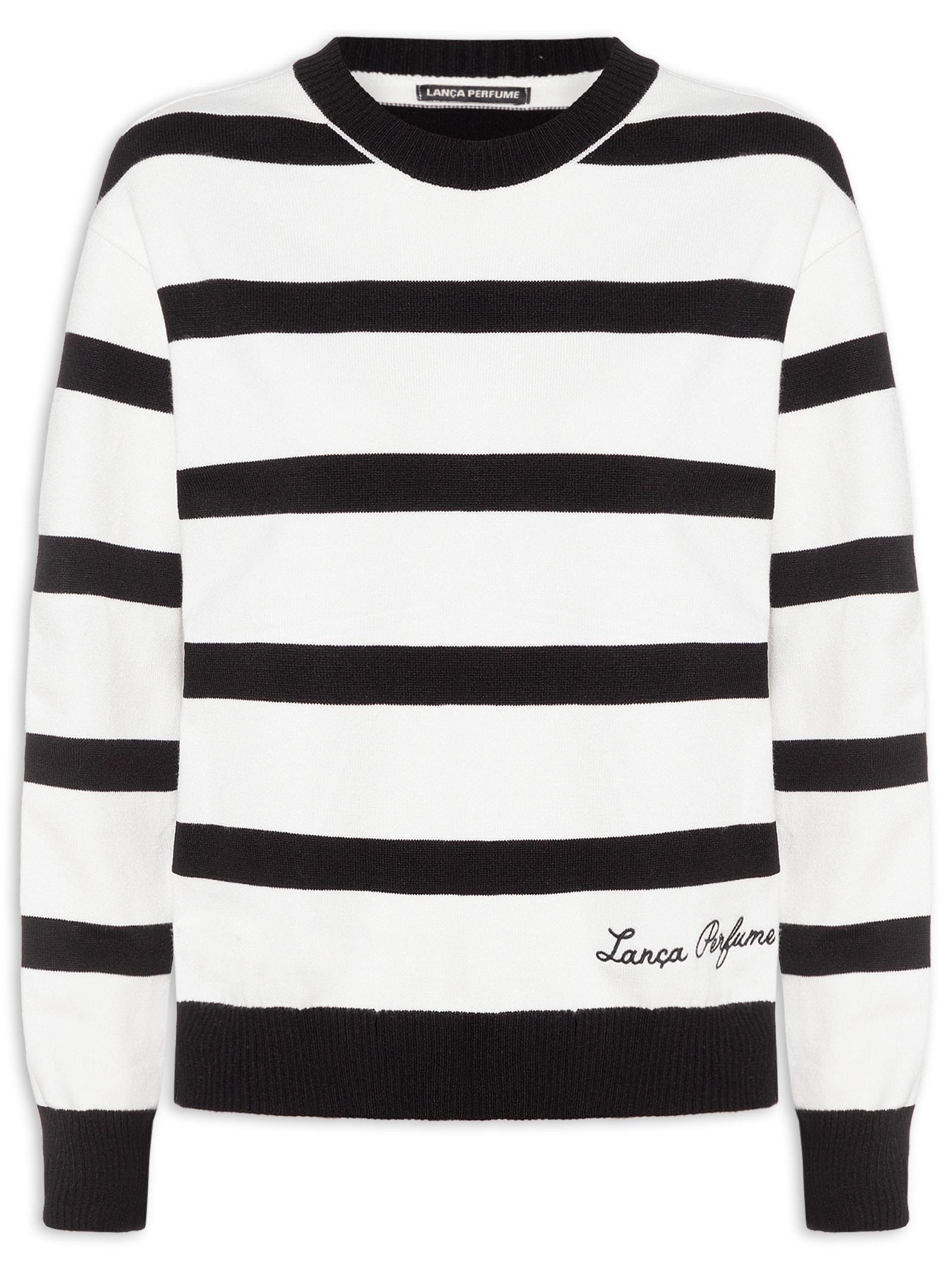 Blusa Feminina De Tricot Manga Longa Branco Lança Perfume