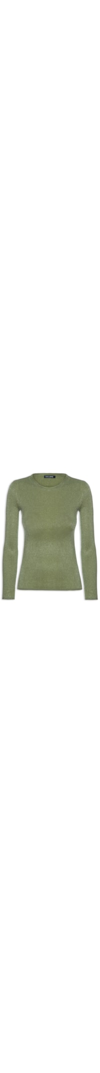 Blusa Feminina De Tricot Rib Transparência - Verde