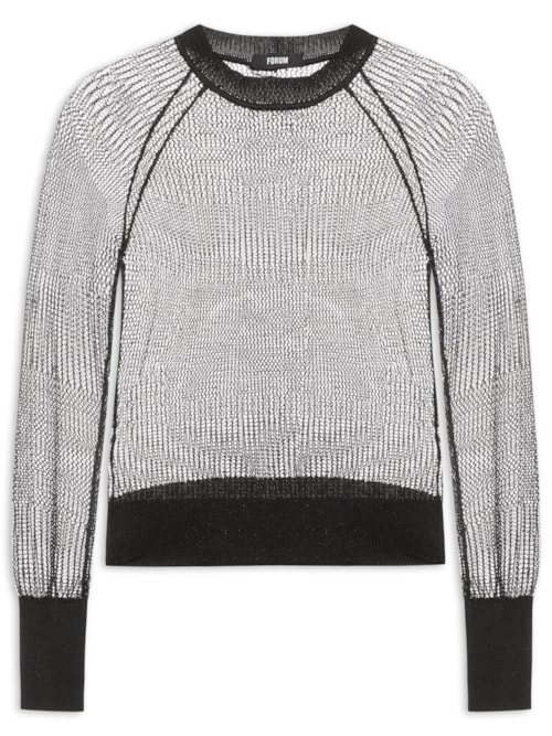 Blusa Feminina De Tricot Vazada – Preto