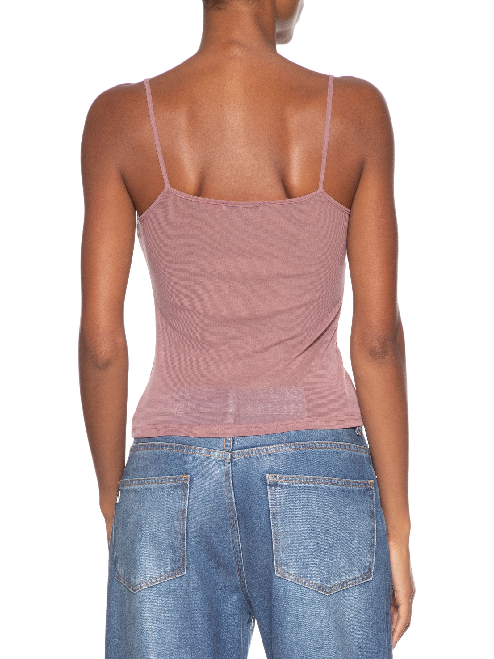 Blusa Feminina De Tule Com Glitter Gola Alta Rosa Animale Jeans