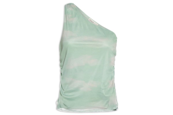 Blusa Feminina de Tule Estampada Pôr do Sol – Azul