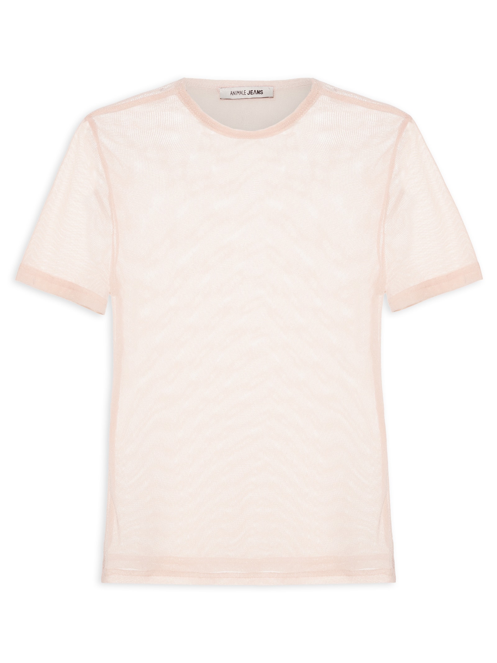 Blusa Feminina de Tule Manga Curta Com Brilho Rosa Animale Jeans