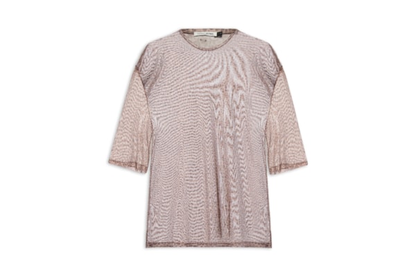 Blusa Feminina De Tule Onça Grão Color - Marrom
