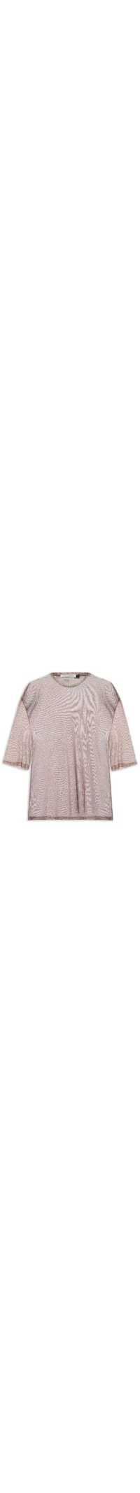 Blusa Feminina De Tule Onça Grão Color - Marrom