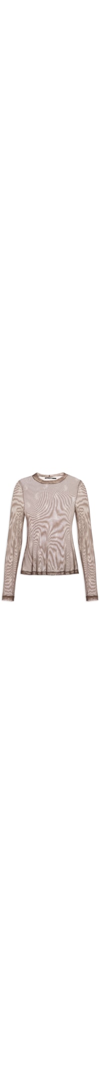Blusa Feminina De Tule Paisley Choco - Marrom