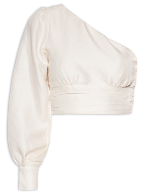 Blusa Feminina De Um Ombro Só – Branco