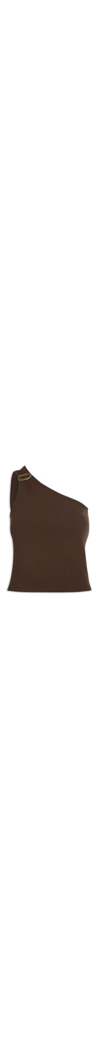 Blusa Feminina De Um Ombro Só Fivela - Marrom