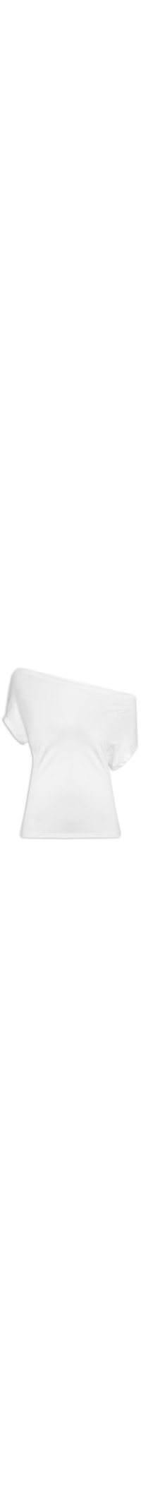 Blusa Feminina Decote Assimétrico Manga - Off White