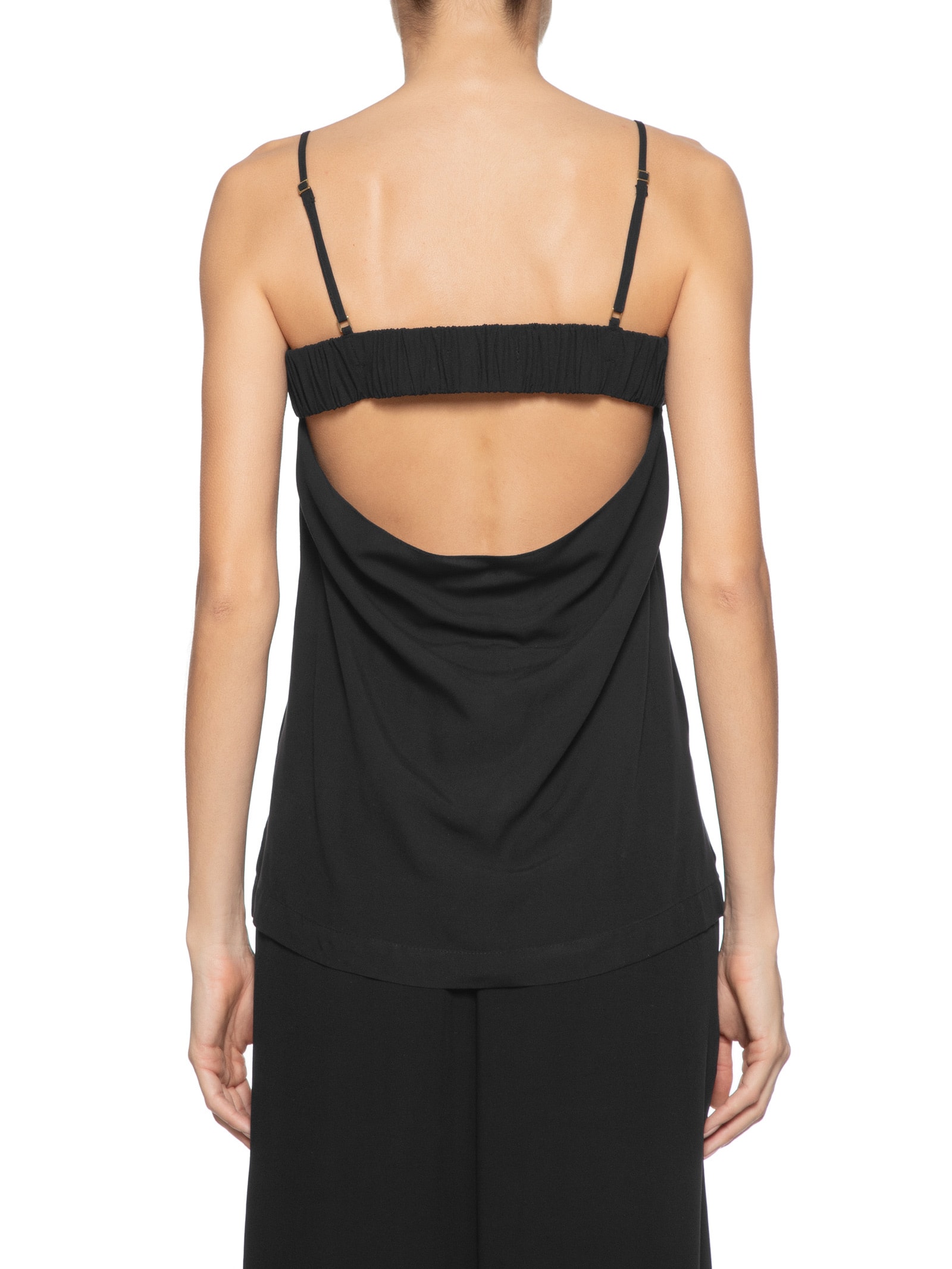 Blusa Feminina Decote Costas Degagê Preto Dress To