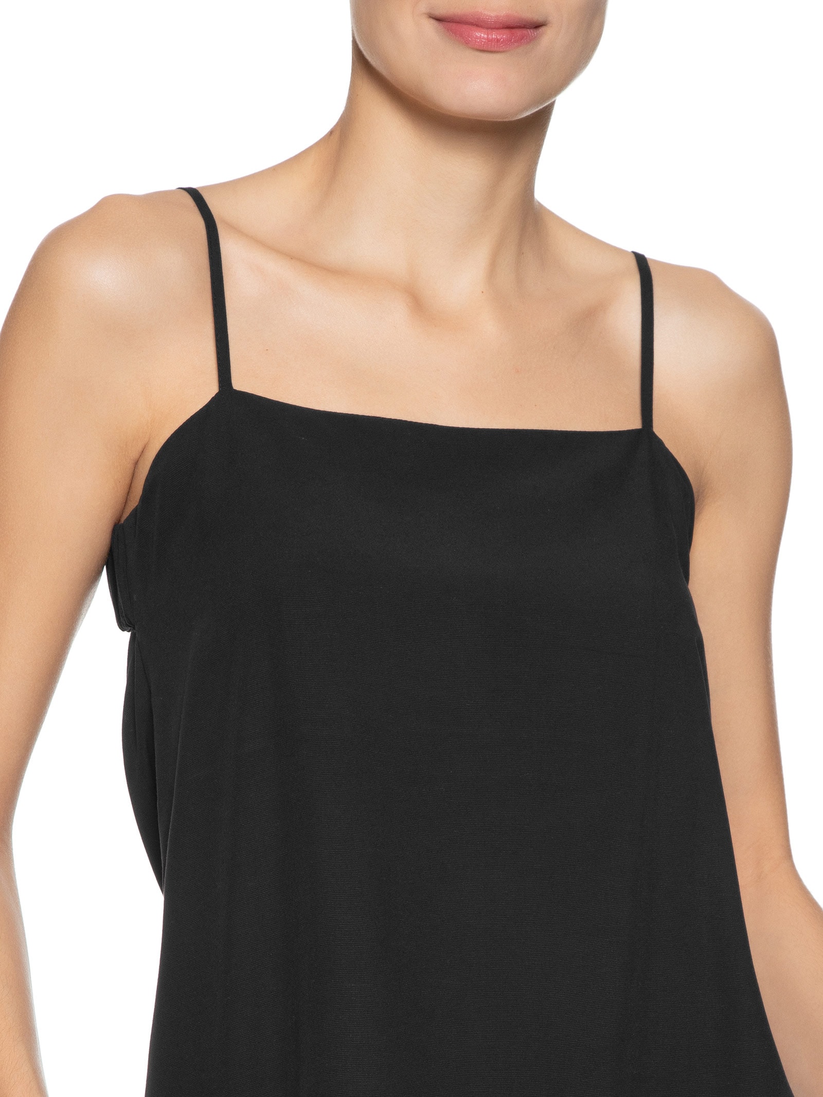 Blusa Feminina Decote Costas Degagê Preto Dress To