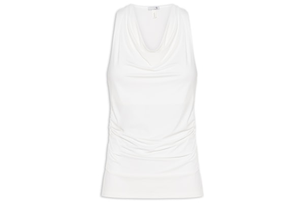 Blusa Feminina Decote Degagê - Branco