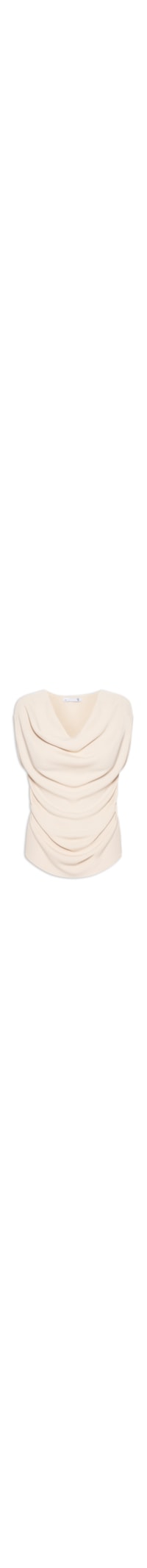Blusa Feminina Decote Degagê Em Tricot - Bege