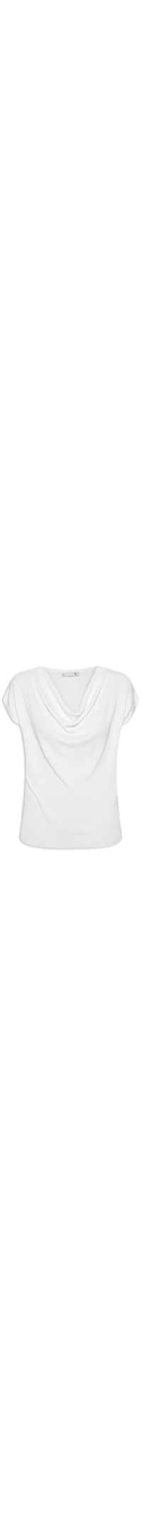 Blusa Feminina Decote Degagê Em Tricot - Branco