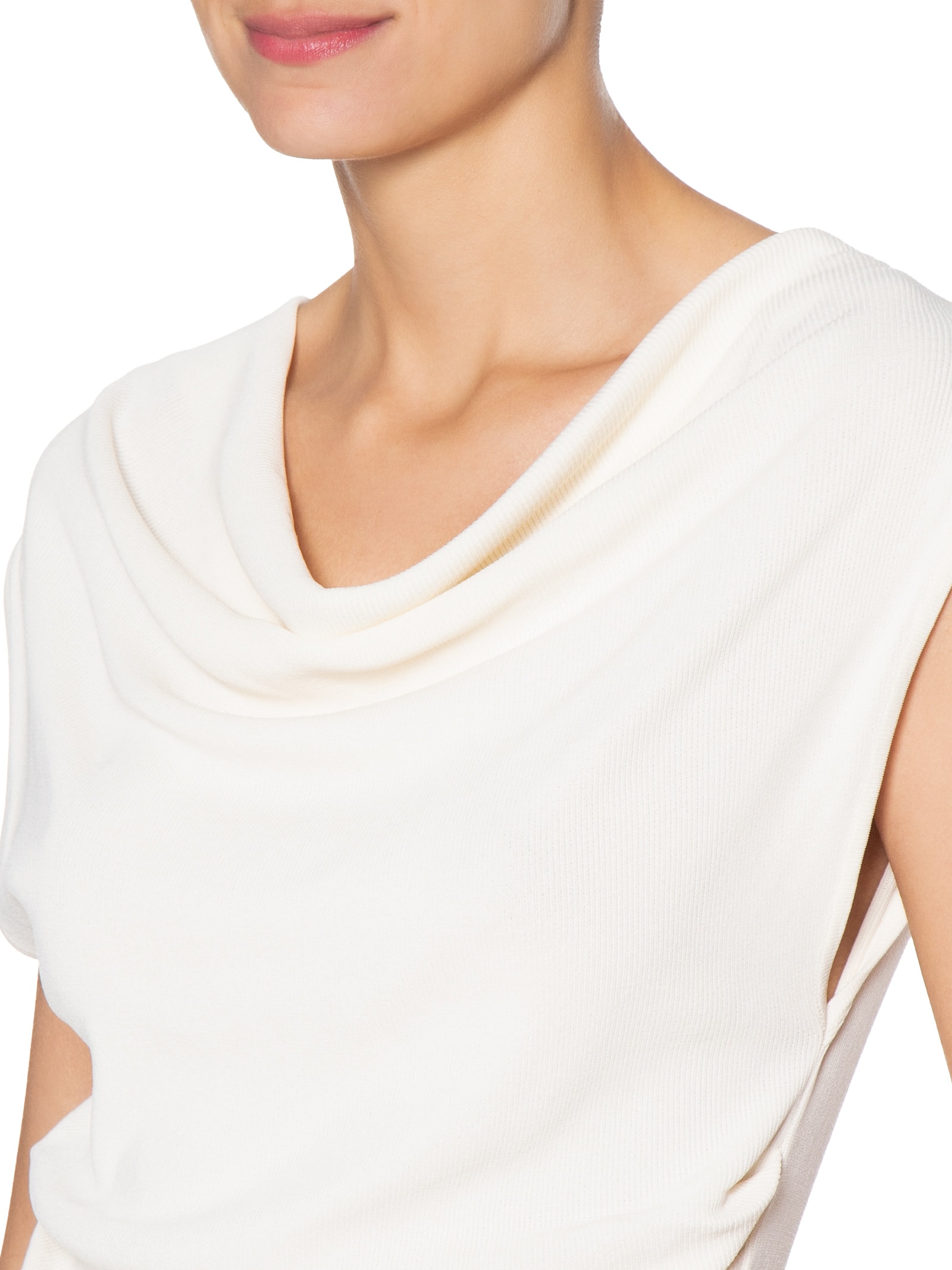 Blusa Feminina Decote Degagê Em Tricot Off White '2Essential