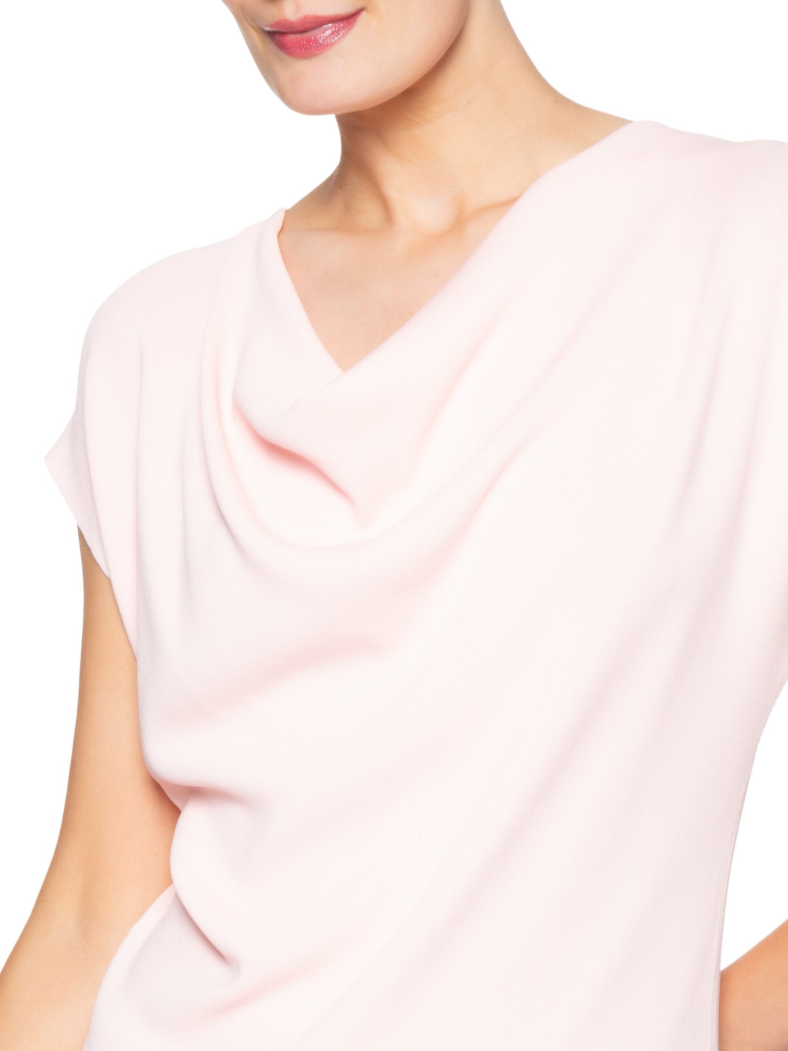 Blusa Feminina Decote Degagê Em Tricot Rosa '2Essential