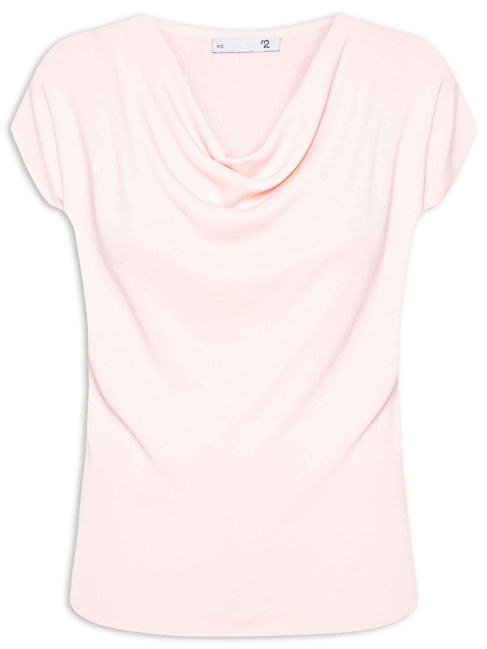 Blusa Feminina Decote Degagê Em Tricot Rosa '2Essential