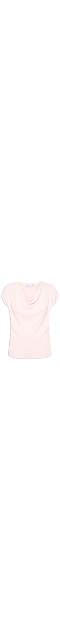 Blusa Feminina Decote Degagê Em Tricot - Rosa