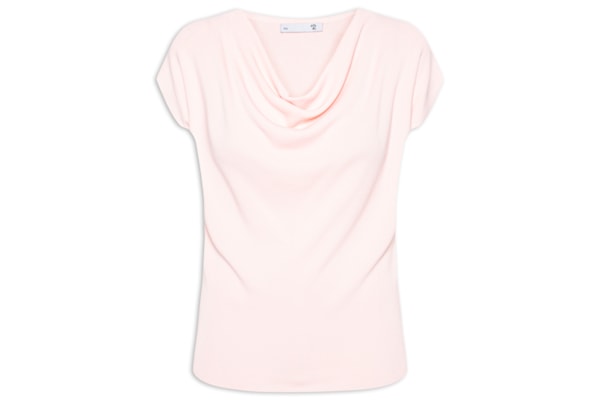Blusa Feminina Decote Degagê Em Tricot - Rosa