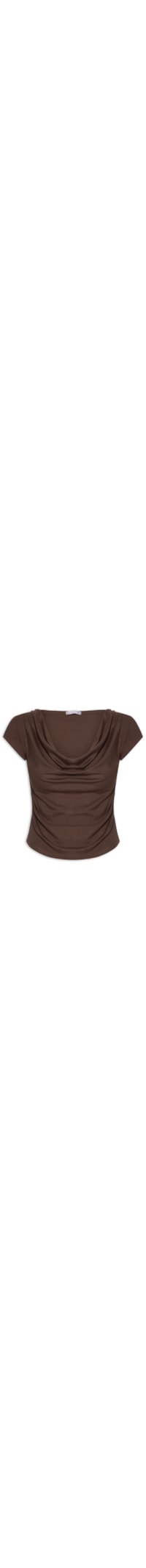 Blusa Feminina Decote Degagê - Marrom