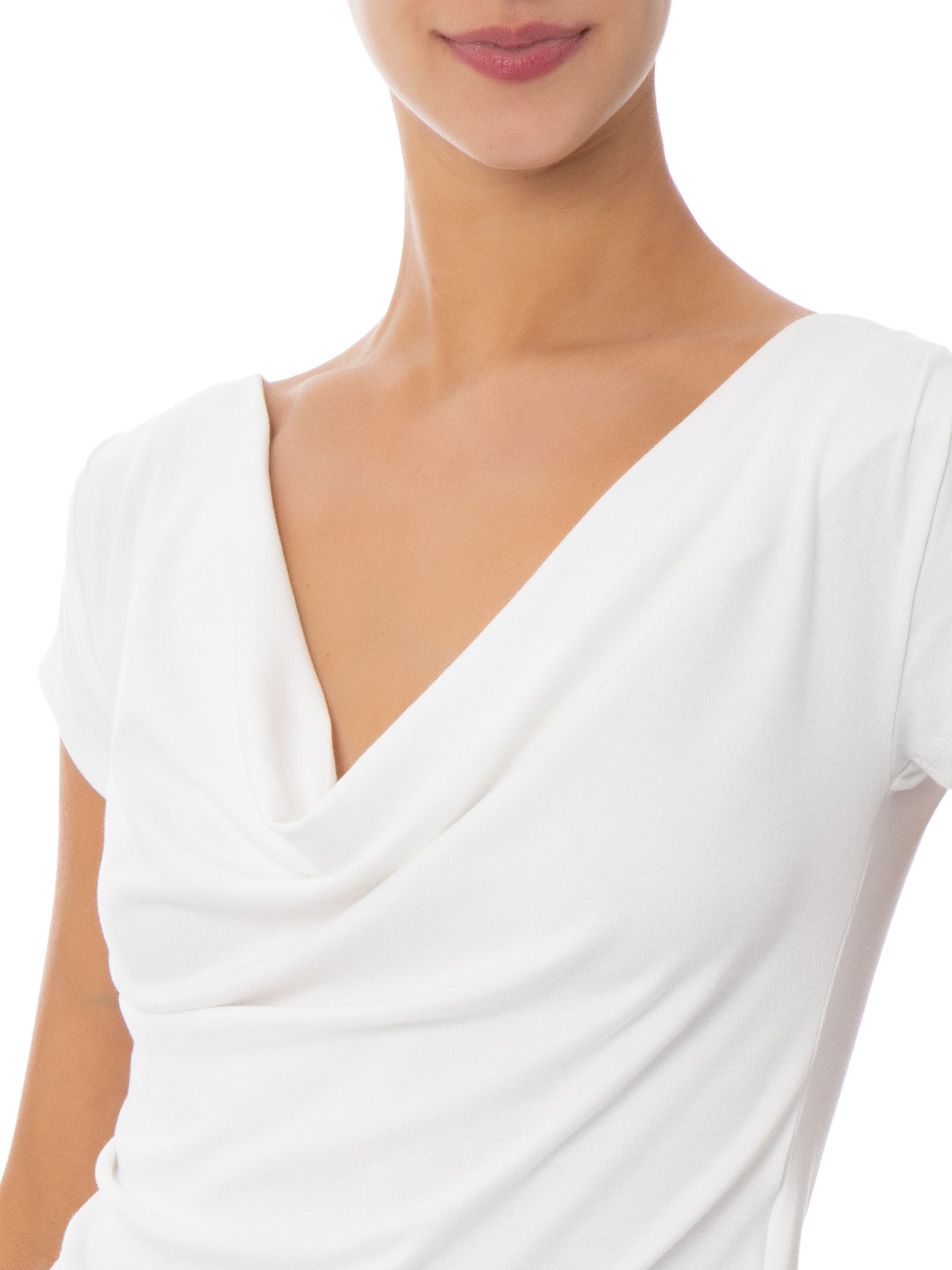 Blusa Feminina Decote Degagê Off White '2Essential