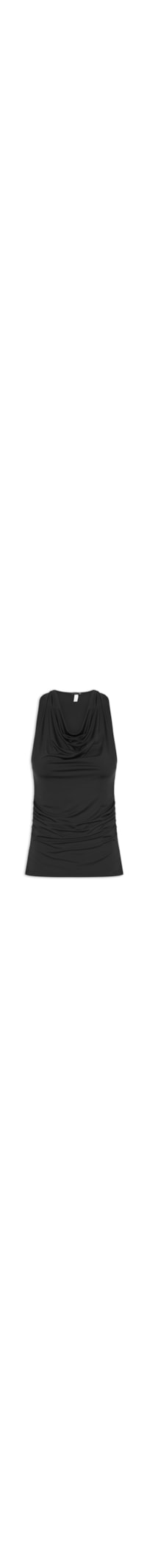 Blusa Feminina Decote Degagê - Preto