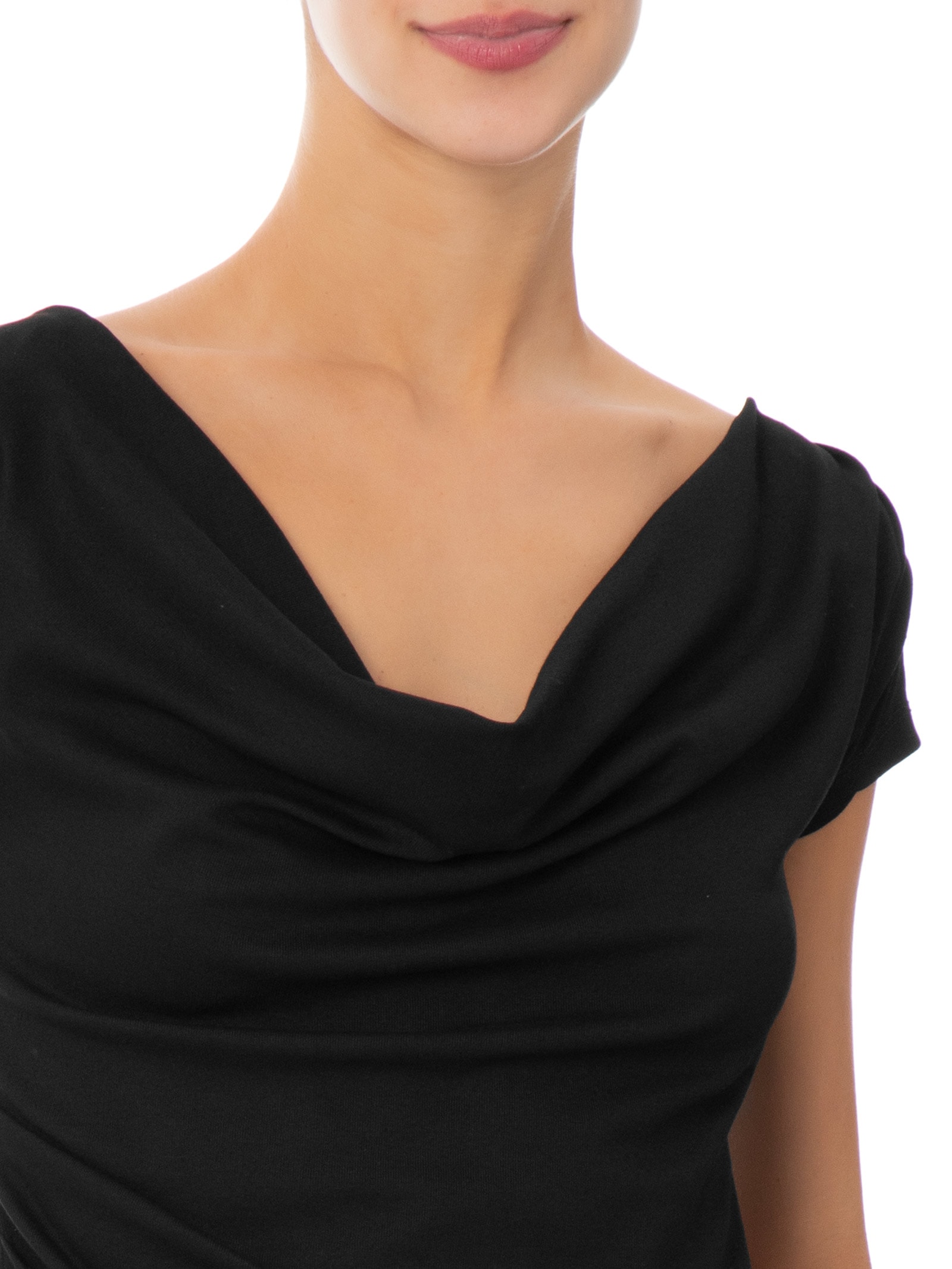 Blusa Feminina Decote Degagê Preto '2Essential