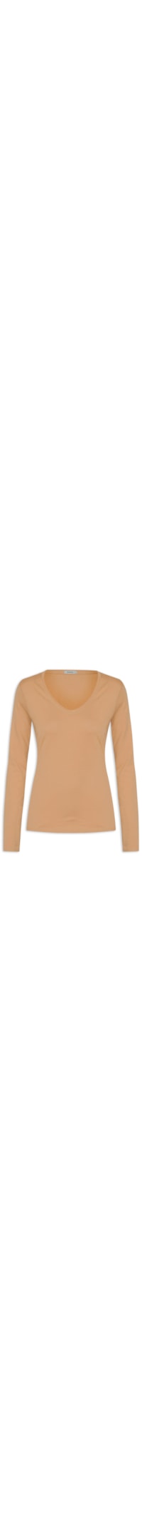 Blusa Feminina Decote Em V - Bege