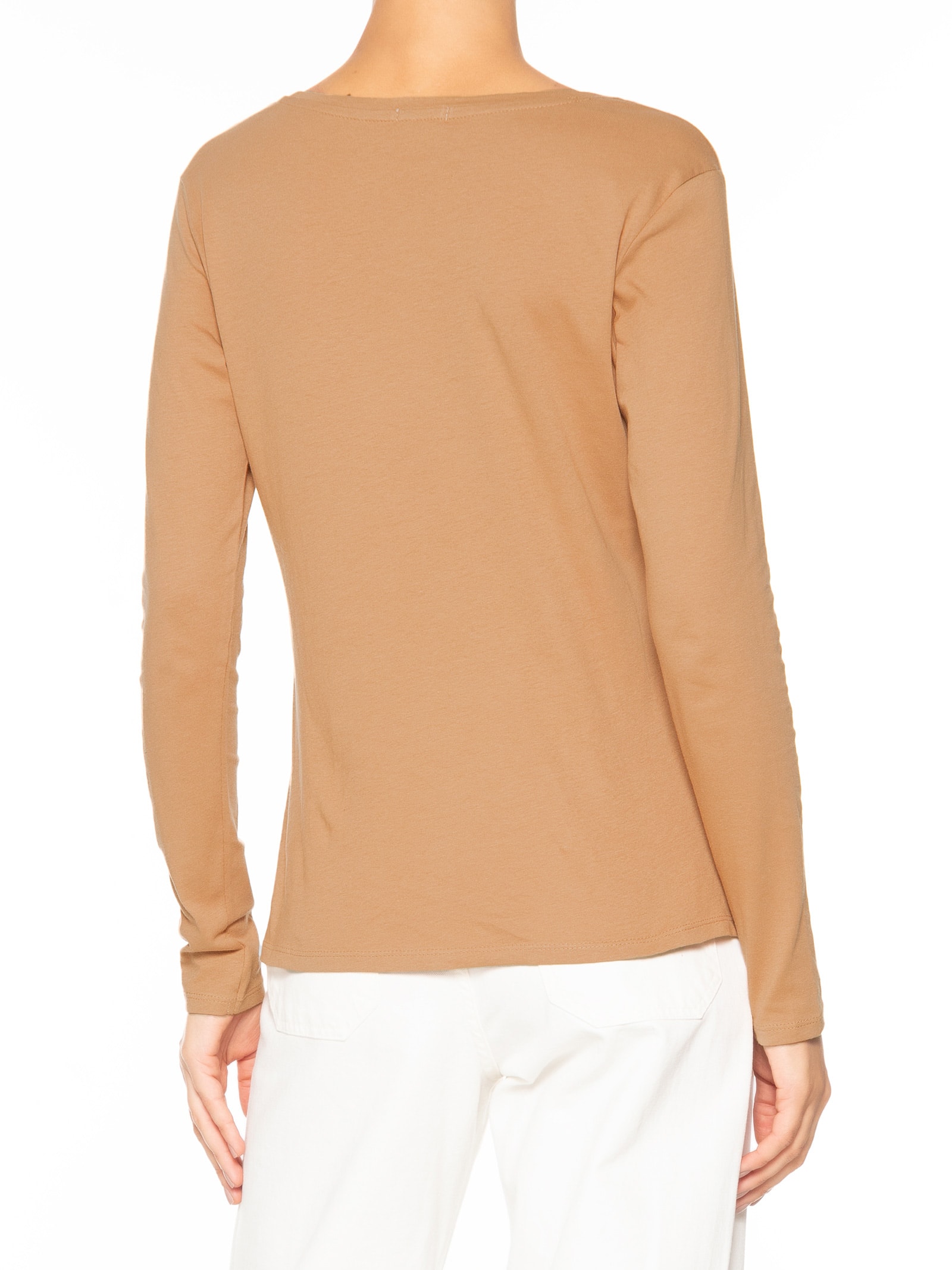 Blusa Feminina Decote Em V Bege Basiq