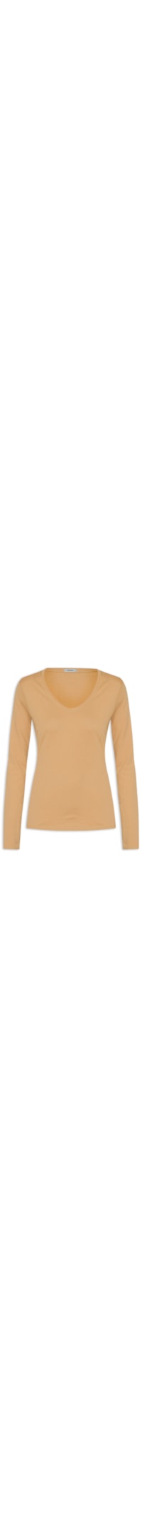 Blusa Feminina Decote Em V - Bege