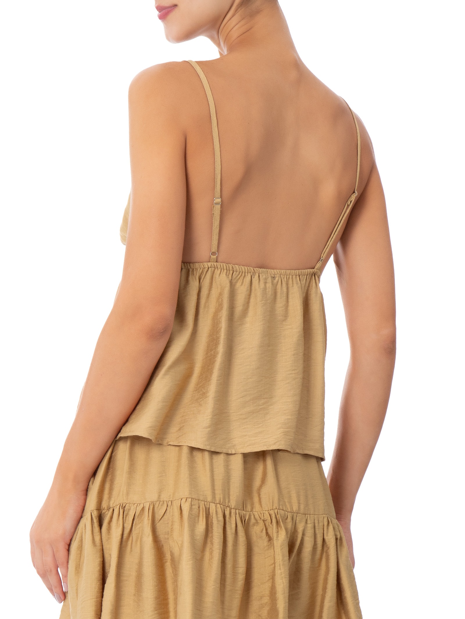 Blusa Feminina Decote Em V Marrom Market 33