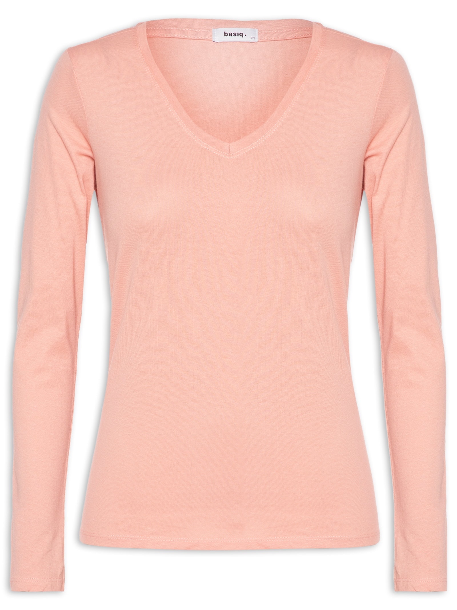 Blusa Feminina Decote Em V Rosa Basiq
