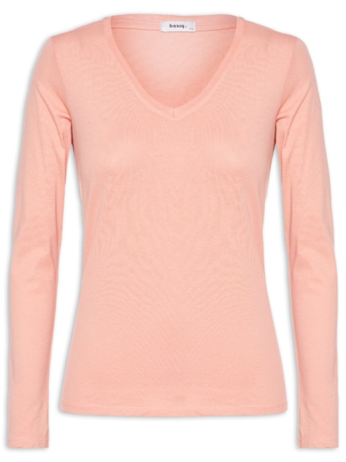 Blusa Feminina Decote Em V – Rosa