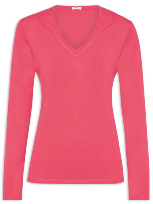 Blusa Feminina Decote Em V – Vermelho