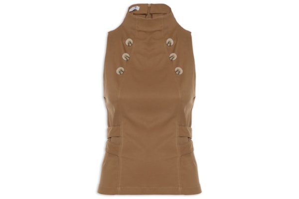 Blusa Feminina Decote Halter - Marrom