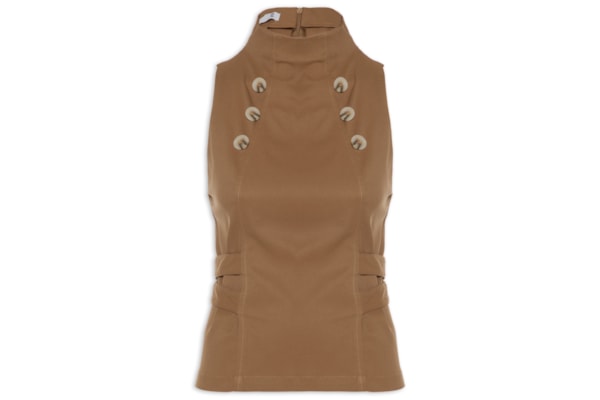 Blusa Feminina Decote Halter - Marrom