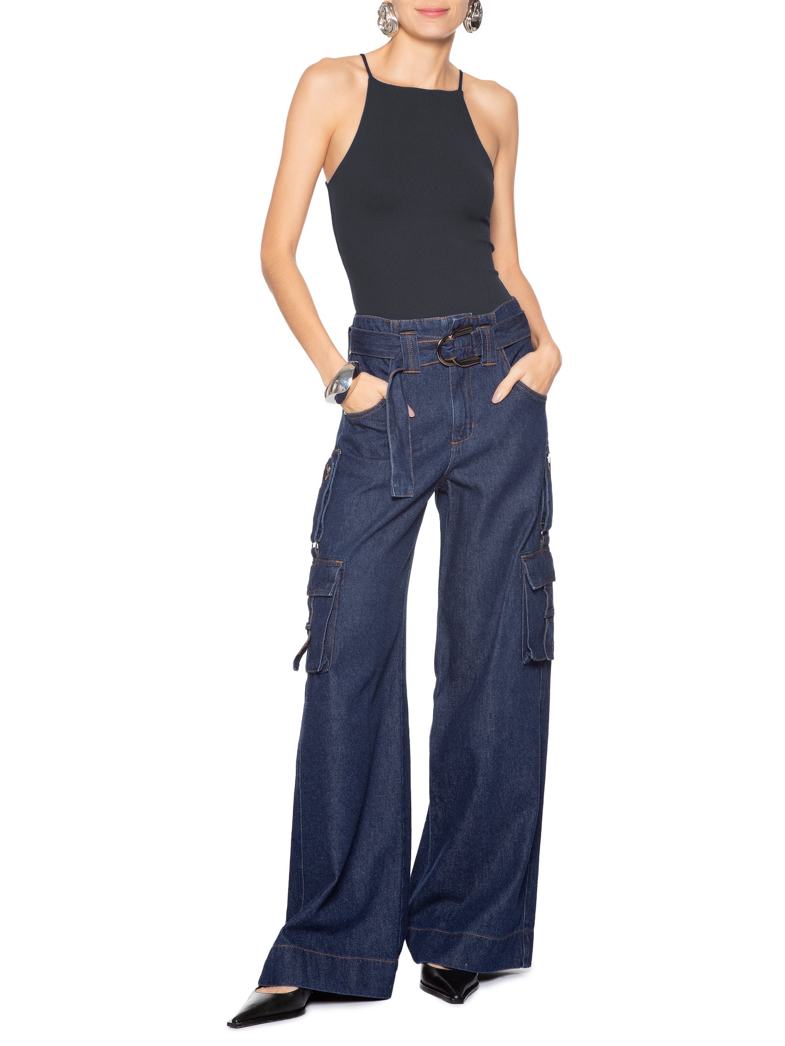 Blusa Feminina Decote Halter Preto '2Essential