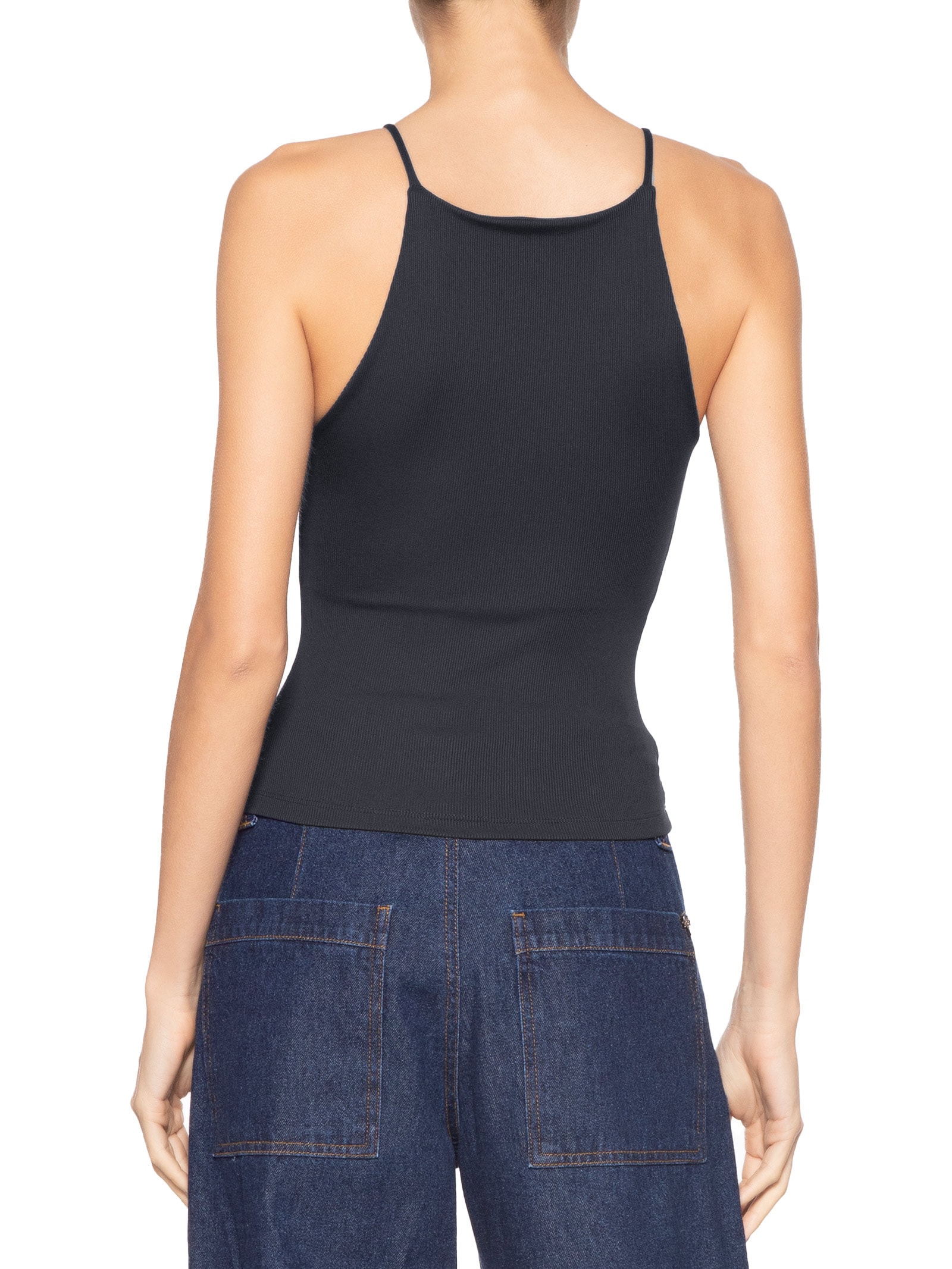 Blusa Feminina Decote Halter Preto '2Essential