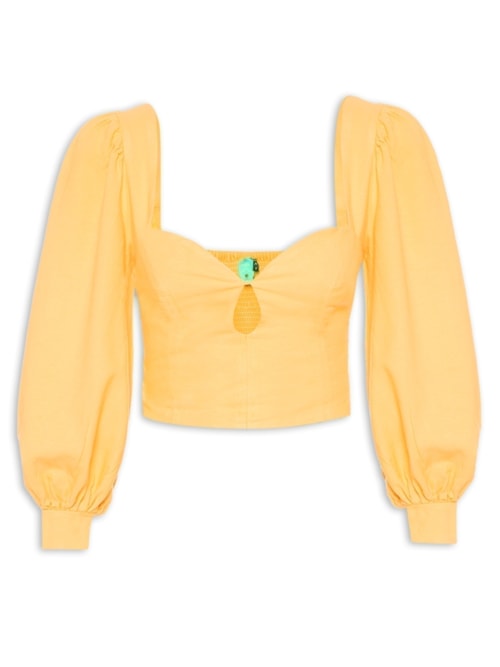 Blusa Feminina Decote Mangões – Amarelo