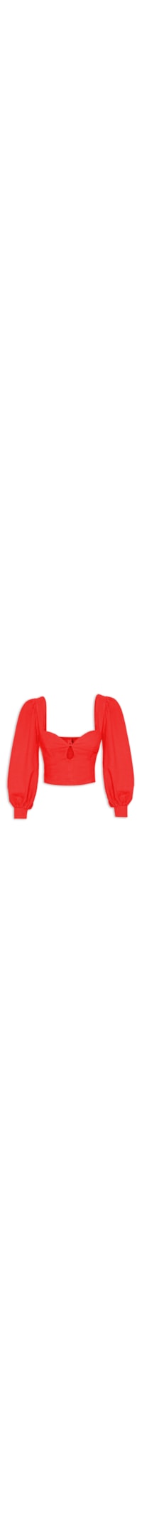 Blusa Feminina Decote Mangões - Vermelho