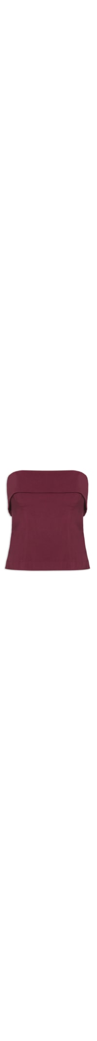 Blusa Feminina Decote Pala Sobreposta - Vermelho