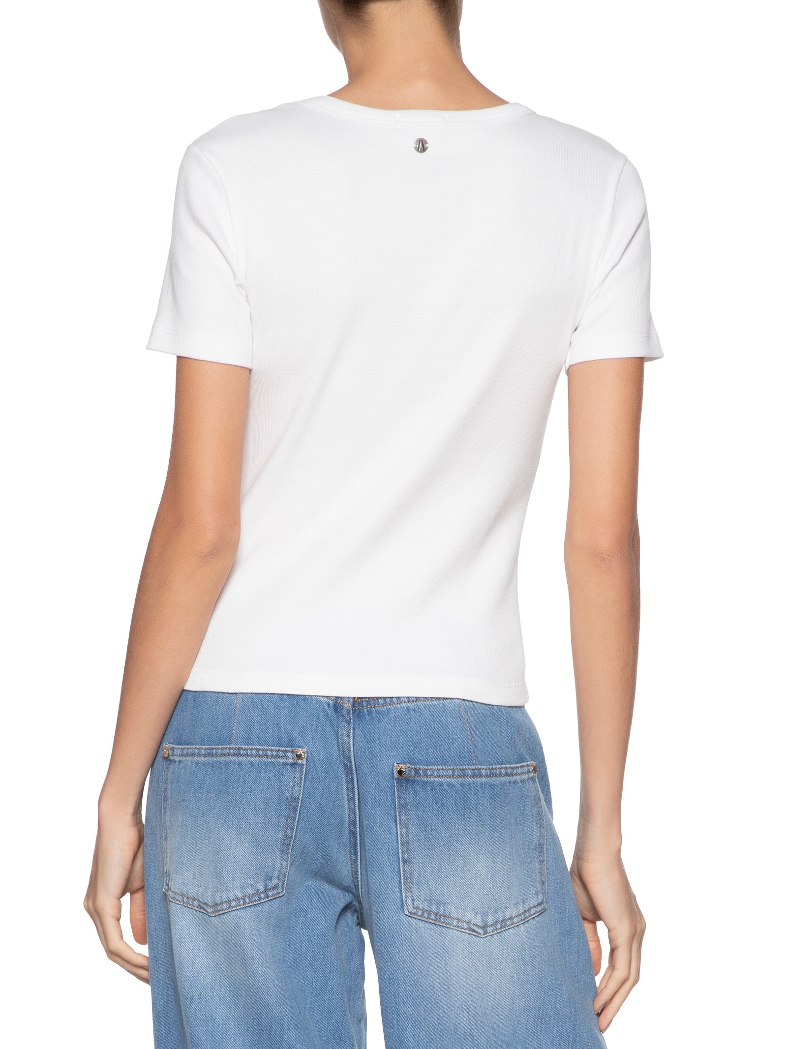 Blusa Feminina Decote Quadrado Basic Branco Animale Jeans